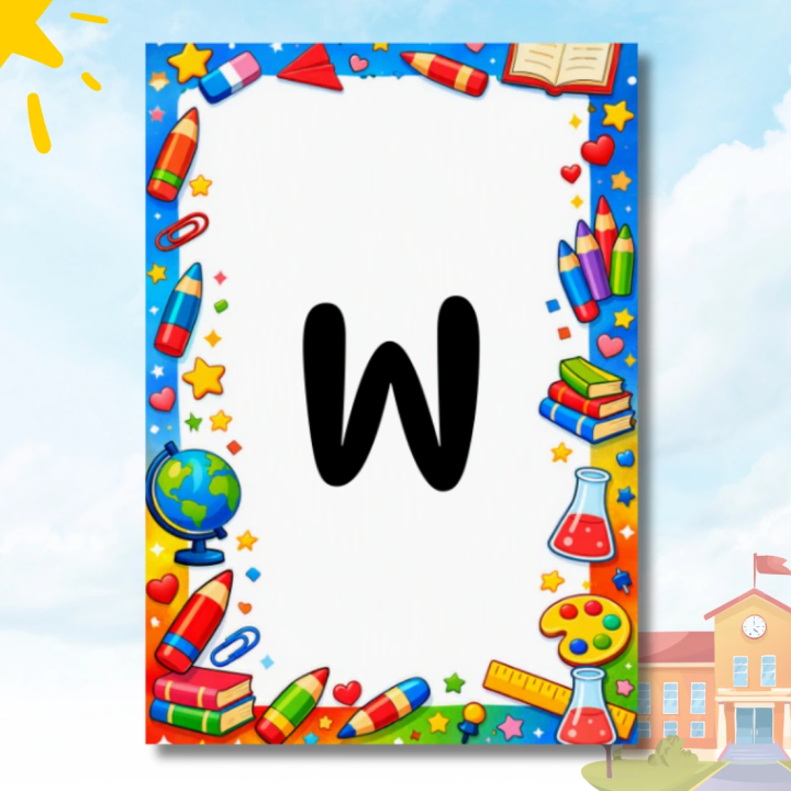 Witaj Szkoło – Napis Dekoracyjny PDF do Druku na Rozpoczęcie Roku Szkolnego