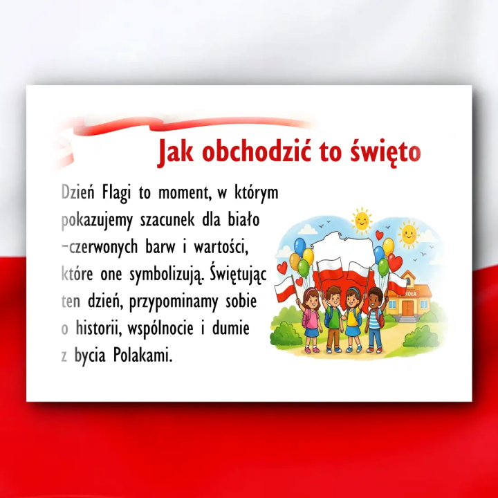 Gazetka na Dzień Flagi RP – Patriotyczna Dekoracja Szkolna i Przedszkolna