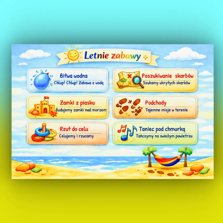 Gazetka szkolna „Lato – wakacje” – dekoracja i porady