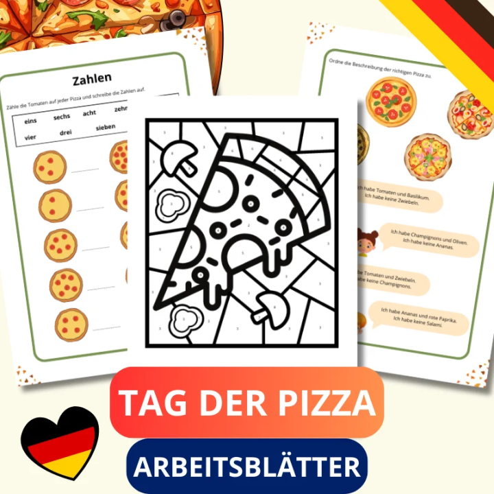 Tag der Pizza - karty pracy - EduBazarek