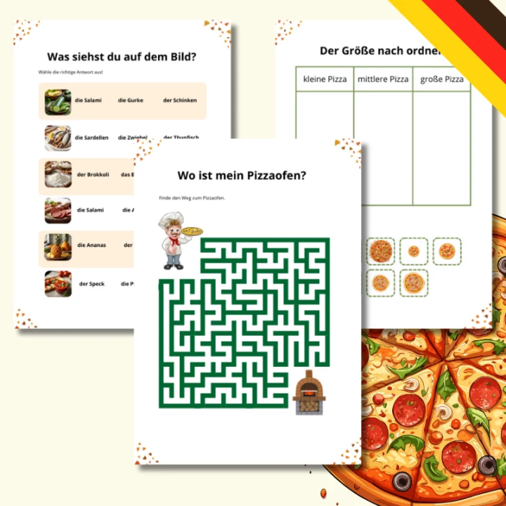 Tag der Pizza - karty pracy - EduBazarek