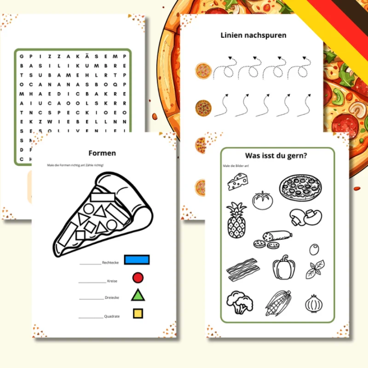 Tag der Pizza - karty pracy - EduBazarek