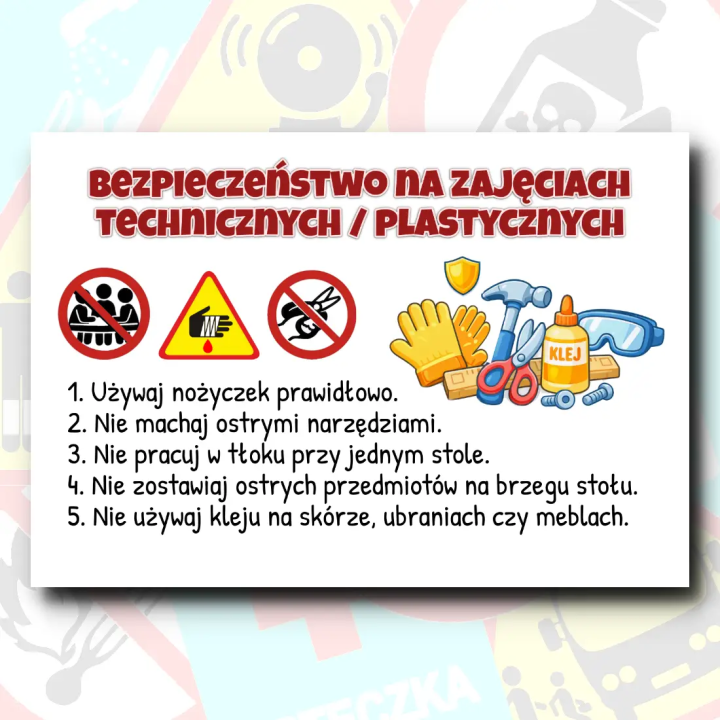 Zasady zachowania w szkole - komplet 17 kart tematycznych do gazetki szkolnej