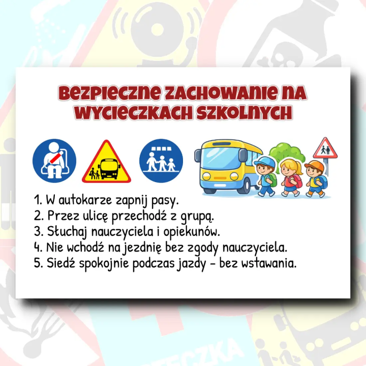 Zasady zachowania w szkole - komplet 17 kart tematycznych do gazetki szkolnej