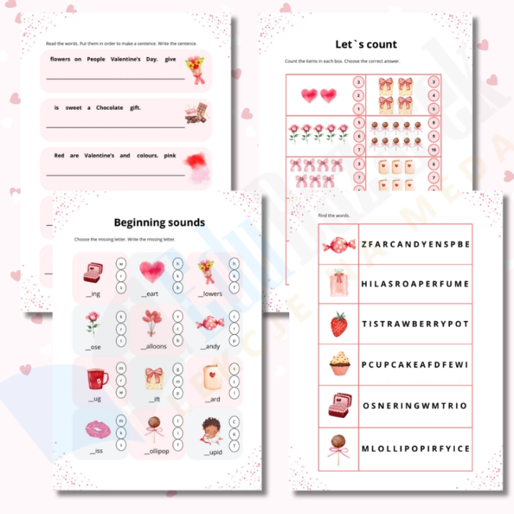 Walentynki dla Dzieci – Karty Pracy - EduBazarek