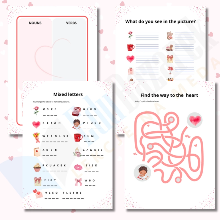 Walentynki dla Dzieci – Karty Pracy - EduBazarek