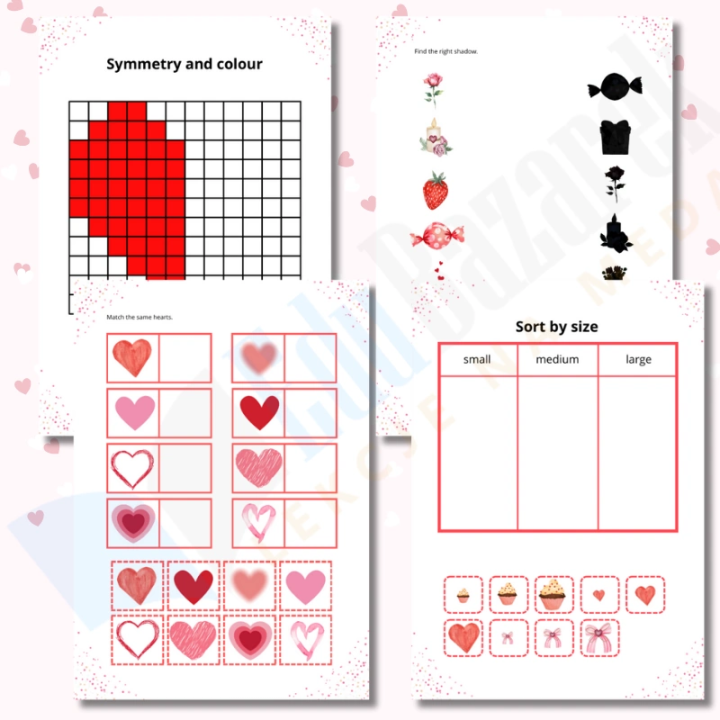 Walentynki dla Dzieci – Karty Pracy - EduBazarek