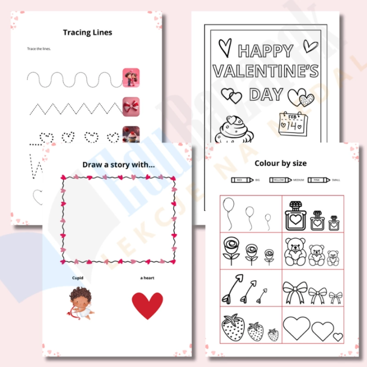 Karty Pracy z Okazji Walentynek - język angielski - EduBazarek