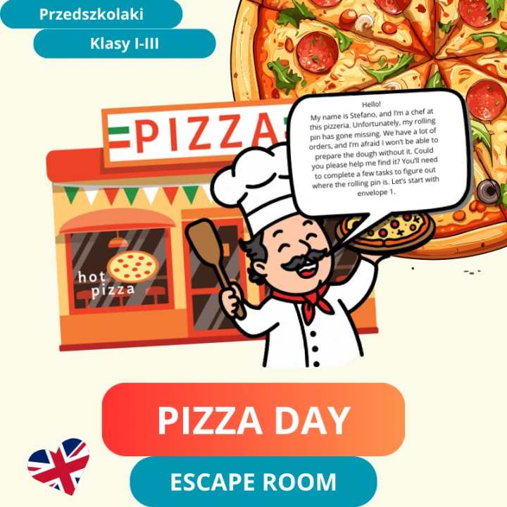 Przygoda z Szefem Stefano – Pizza Day Escape Room - EduBazarek