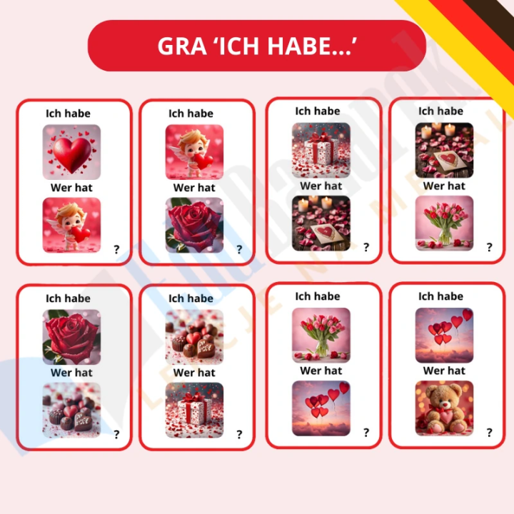 Zestaw Valentinstag - język niemiecki - EduBazarek