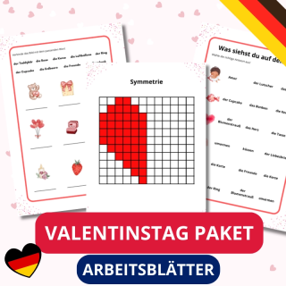 Valentinstag – karty pracy - język niemiecki - EduBazarek