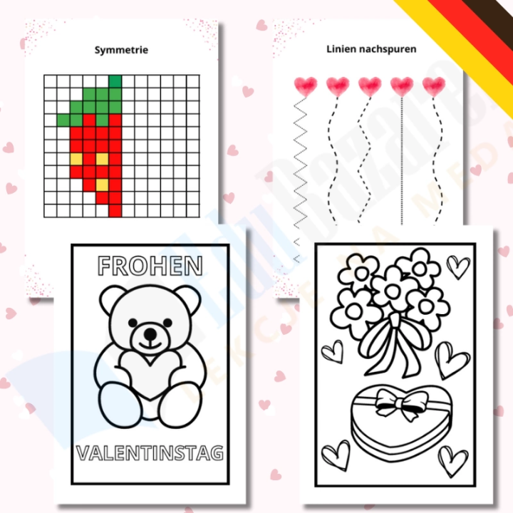 Valentinstag – karty pracy - język niemiecki - EduBazarek