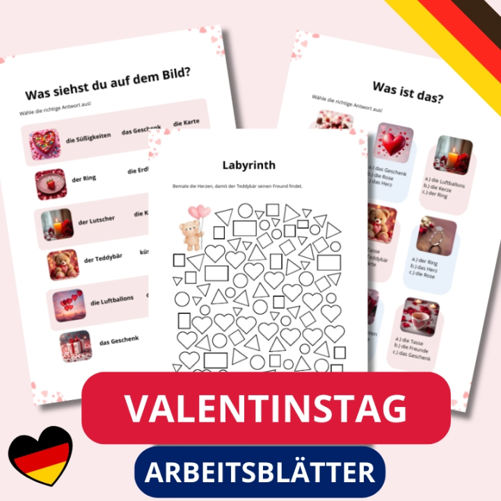 Walentynkowe ćwiczenia z niemieckiego - EduBazarek