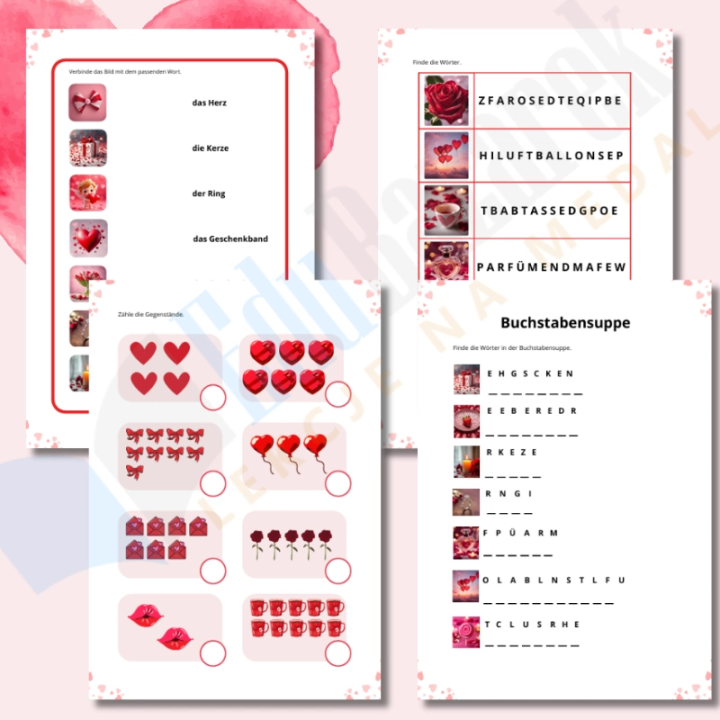 Walentynkowe ćwiczenia z niemieckiego - EduBazarek