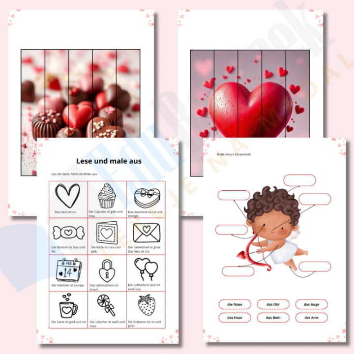 Walentynkowe ćwiczenia z niemieckiego - EduBazarek