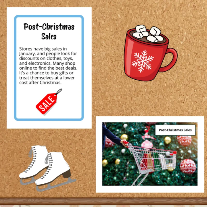 Gazetka ścienna Hello January - język angielski - EduBazarek