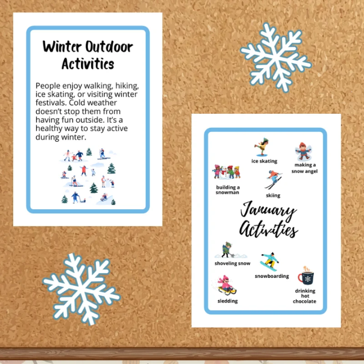 Gazetka ścienna Hello January - język angielski - EduBazarek