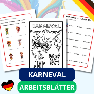 Karneval - Karty pracy - język niemiecki - EduBazarek