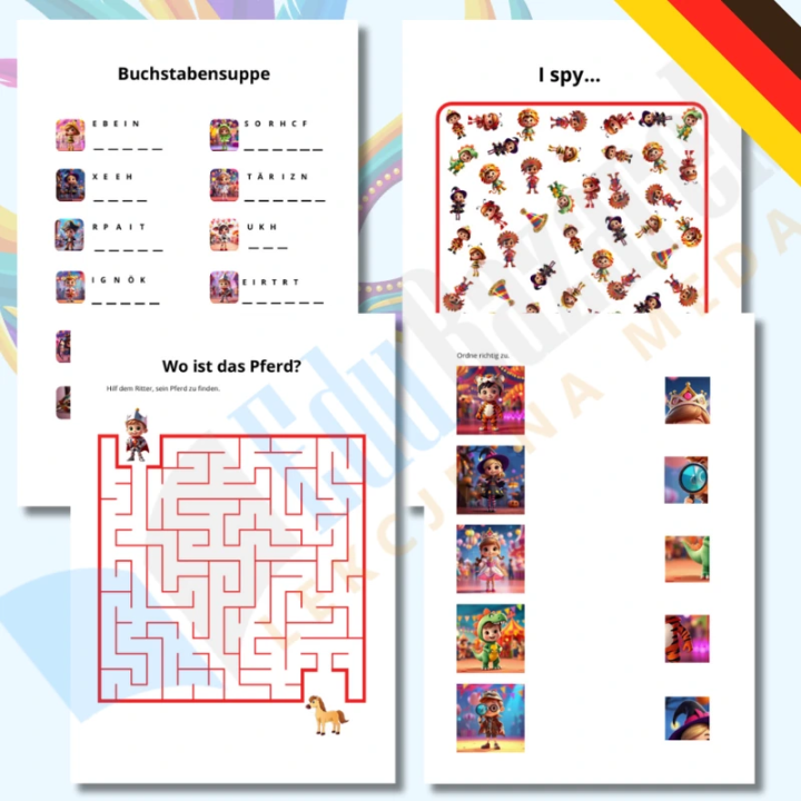 Karneval - Karty pracy - język niemiecki - EduBazarek