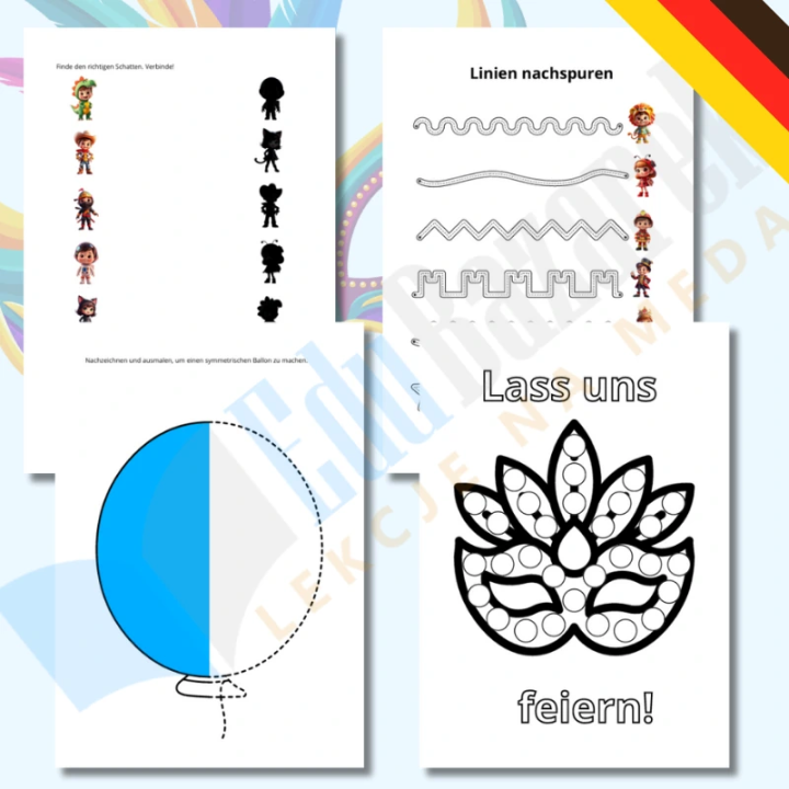 Karneval - Karty pracy - język niemiecki - EduBazarek