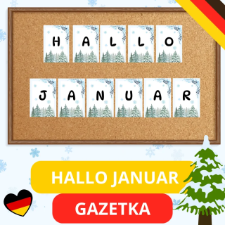 Gazetka Ścienna Hallo Januar - język niemiecki - EduBazarek