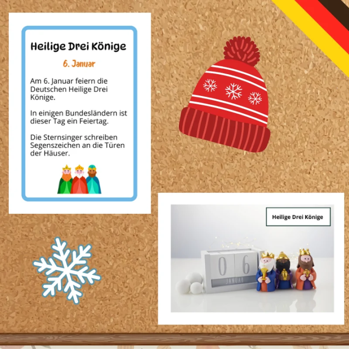 Gazetka Ścienna Hallo Januar - język niemiecki - EduBazarek