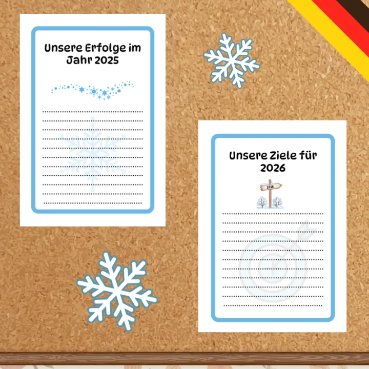 Gazetka Ścienna Hallo Januar - język niemiecki - EduBazarek