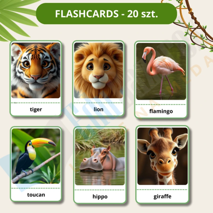 Zwierzęta dżungli i sawanny - język angielski - EduBazarek