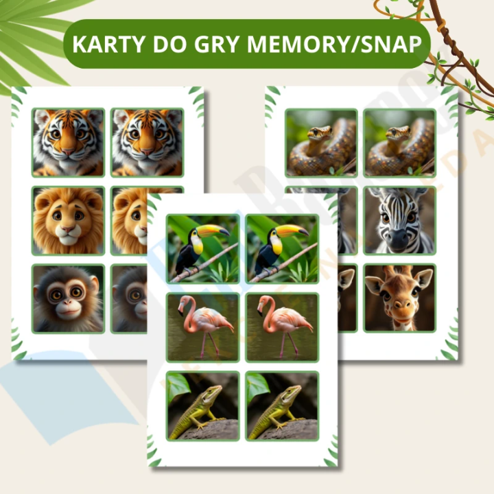 Zwierzęta dżungli i sawanny - język angielski - EduBazarek