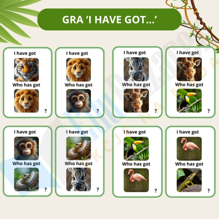 Zwierzęta dżungli i sawanny - język angielski - EduBazarek