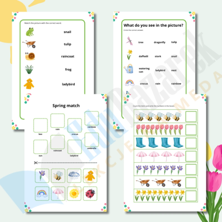 Spring – Karty Pracy - język angielski - EduBazarek