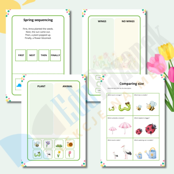 Spring – Karty Pracy - język angielski - EduBazarek