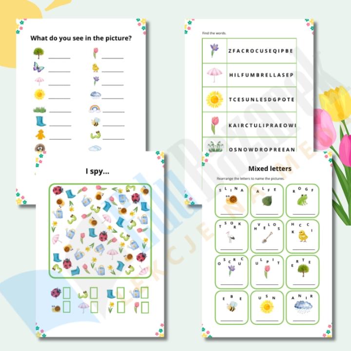 Spring – Karty Pracy - język angielski - EduBazarek