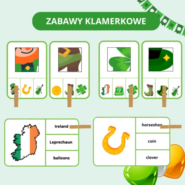 Zestaw Dzień Świętego Patryka - język angielski - EduBazarek