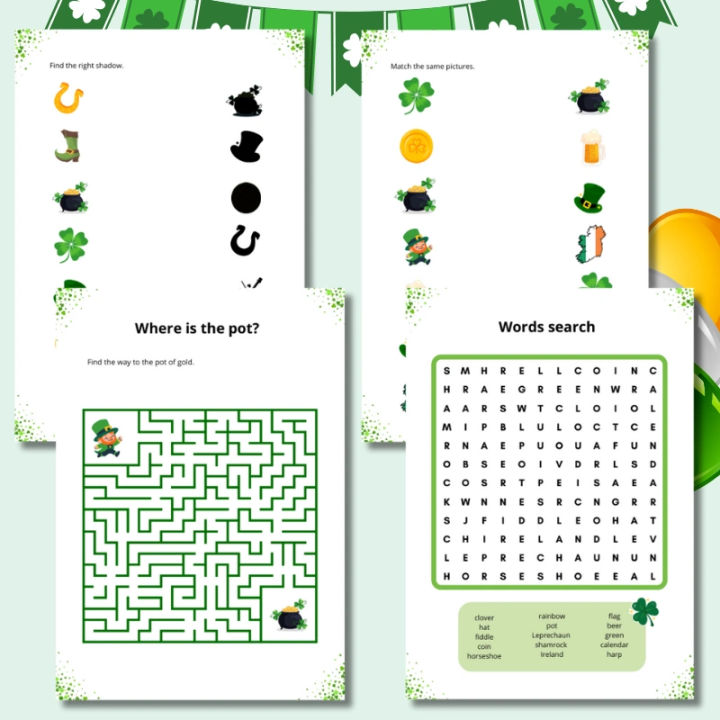 Dzień Świętego Patryka – Karty Pracy - język angielski - EduBazarek