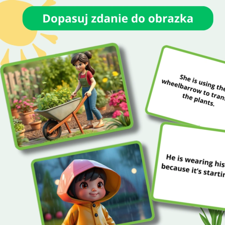 Spring - Present Continuous - język angielski - EduBazarek