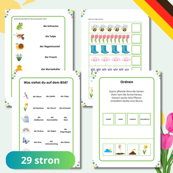 Frühling – Karty Pracy - język niemiecki - EduBazarek
