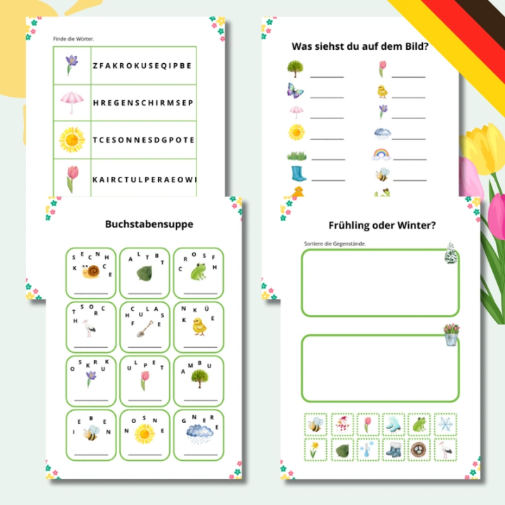 Frühling – Karty Pracy - język niemiecki - EduBazarek