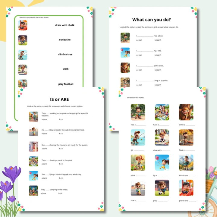 Spring Activities – Karty Pracy - język angielski - EduBazarek