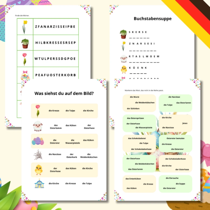 Ostern Arbeitsblatter - język niemiecki - EduBazarek