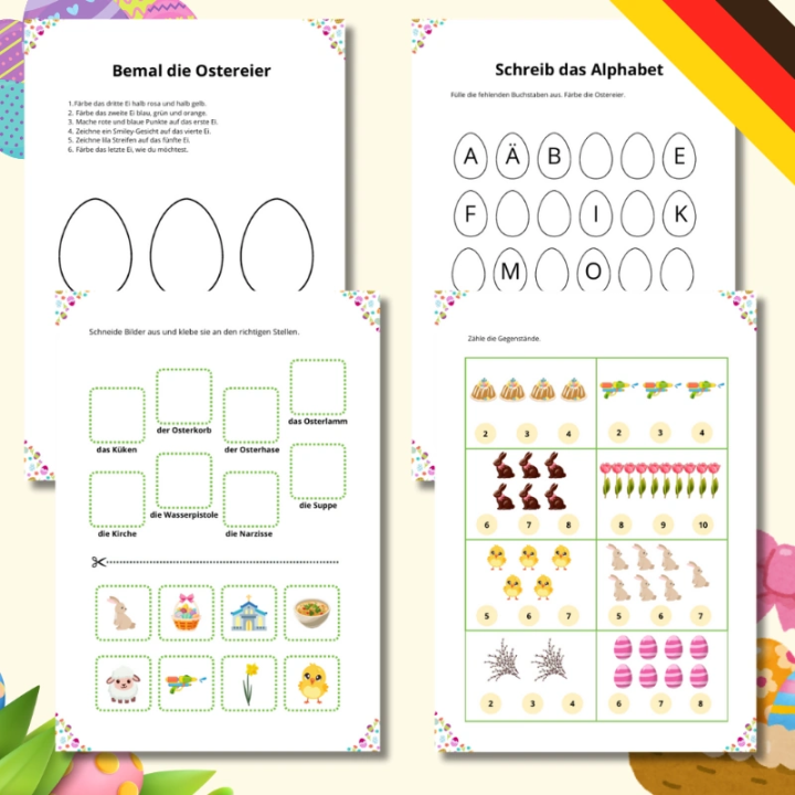 Ostern Arbeitsblatter - język niemiecki - EduBazarek