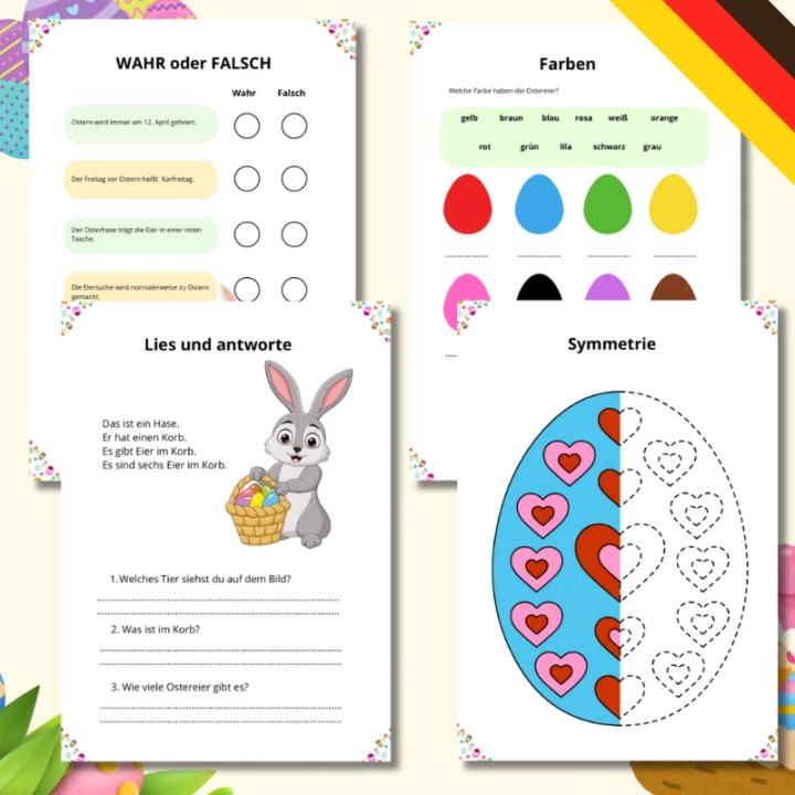 Ostern Arbeitsblatter - język niemiecki - EduBazarek