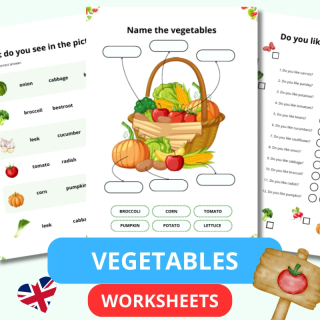 Vegetables Worksheets - język angielski - EduBazarek