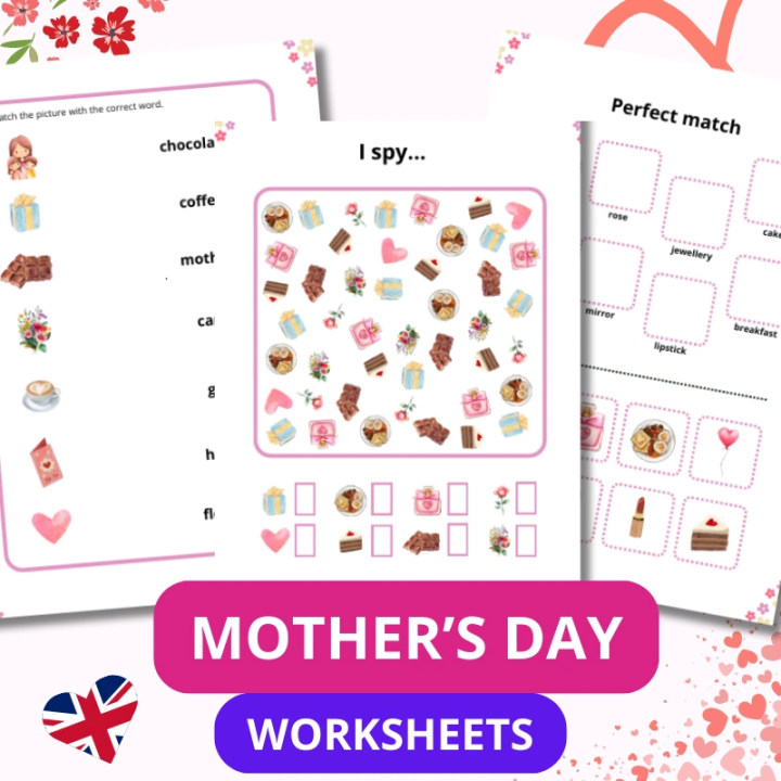 Mothers Day Worksheets - język angielski - EduBazarek