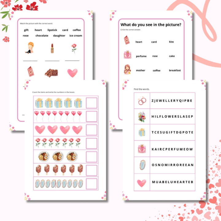 Mothers Day Worksheets - język angielski - EduBazarek