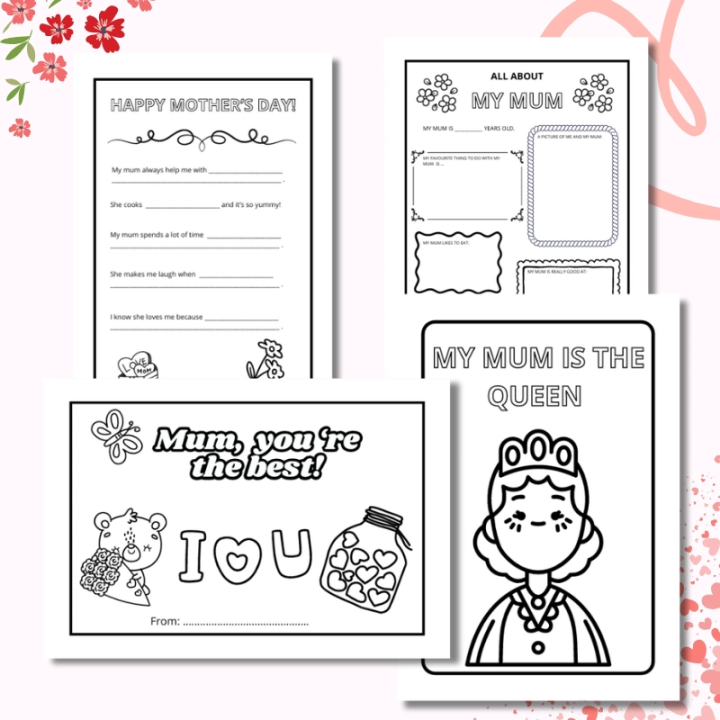 Mothers Day Worksheets - język angielski - EduBazarek