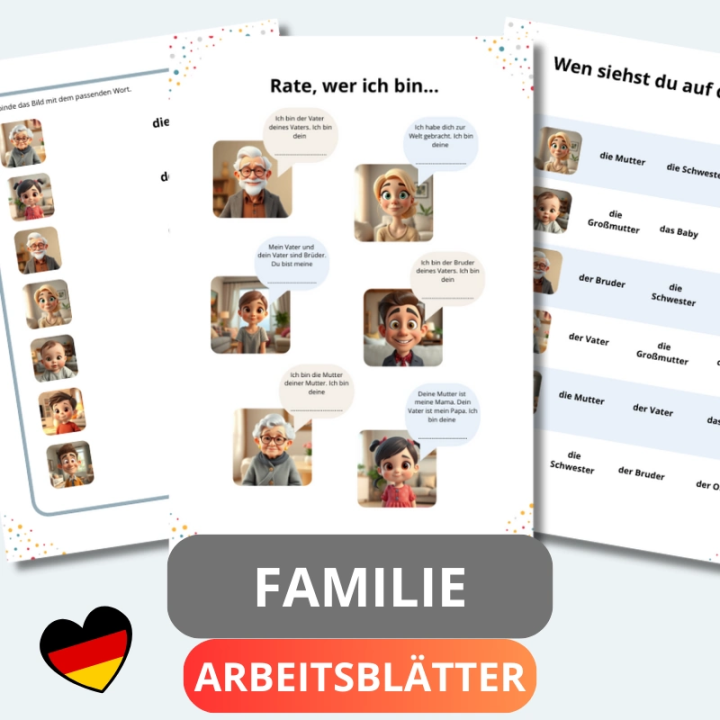 Die Familie - Karty Pracy - język niemiecki - EduBazrek