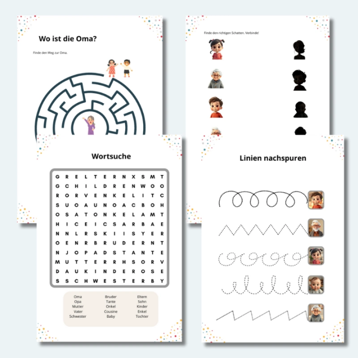 Die Familie - Karty Pracy - język niemiecki - EduBazrek