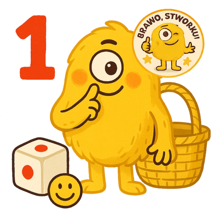 Wesoła Wyprawa Stworków — zestaw edukacyjny do nauki cyfr 1 – 6