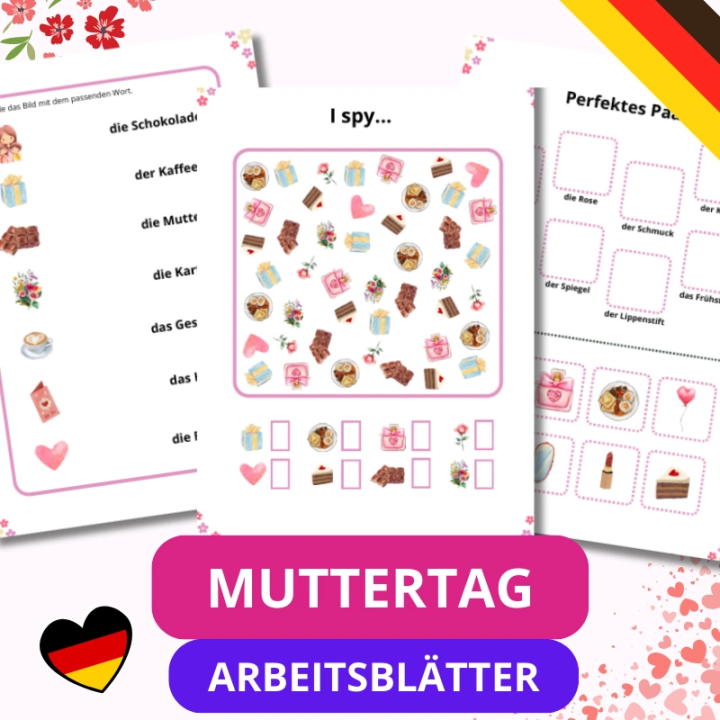 Muttertag - Karty Pracy - język niemiecki - EduBazarek